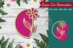 Flower Sign Laser Cut Decoration Product Image 1