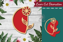 Flower Sign Laser Cut Decoration Product Image 1