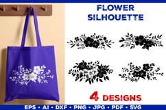 Elegant Floral Bouquet Silhouette SVG Botanical Design Product Image 1