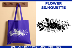 Elegant Floral Bouquet Silhouette SVG Botanical Design Product Image 1