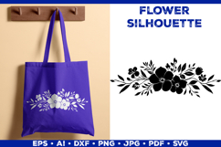 Elegant Floral Bouquet Silhouette SVG Botanical Design Product Image 2