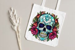 Flower Skull Stained Glass Sublimation Clipart Bundle - 23 Product Image 3