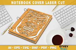 Flower Skull Cover Notebokk Lasercut Product Image 1