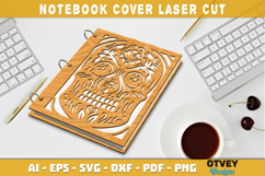 Flower Skull Cover Notebokk Lasercut Product Image 1