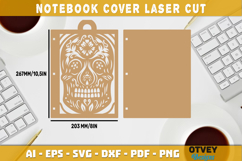 Flower Skull Cover Notebokk Lasercut Product Image 2