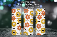 flower skull halloween skinny tumbler sublimation wrap with high resolution and transparant background are for 20oz and 30oz skinny tumbler