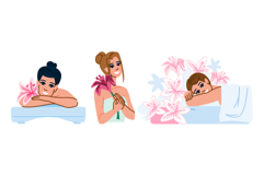 tranquility flower spa woman vector Product Image 1