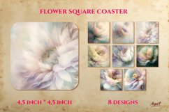 Coasters bundle sublimation includes 8 Flower Square Coaster sublimations designs with sizes 4,5 inch*4,5 inch.