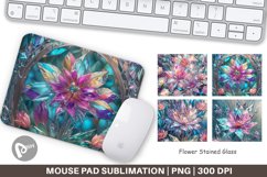 Mouse Pad Flower Stained Glass Product Image 1