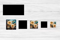 Daisy flower stained glass cards design printable, flower stained glass cards for cricut, happy birthday printable card.