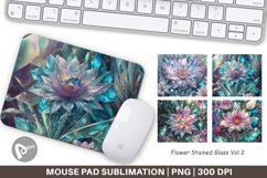 Mouse Pad Flower Stained Glass Product Image 1