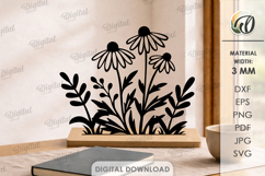 Flower Stand Laser Cut. Home Decor. Stand Decor SVG Product Image 1