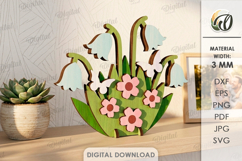 3D Flower Stands Bundle Laser Cut. Floral Decor SVG Product Image 14