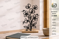 Flower Stand Laser Cut. Home Decor. Stand Decor SVG Product Image 1