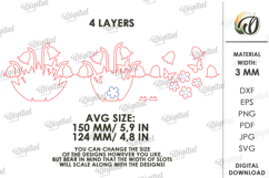 3D Flower Stand Laser Cut. Lavender Decor SVG. Bellflower Product Image 2