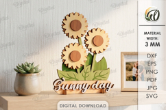 3D Flower Stands Bundle Laser Cut. Floral Decor SVG Product Image 4