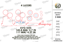 3D Flower Stands Bundle Laser Cut. Floral Decor SVG Product Image 5