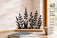 Flower Stand Laser Cut. Home Decor. Stand Decor SVG Product Image 1