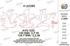 3D Flower Stand Laser Cut. Calla Lily Decor SVG. Fair Product Image 2