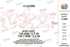 3D Flower Stand Laser Cut. Calla Lily Decor SVG. Fair Product Image 2