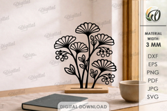 Flower Stand Laser Cut. Home Decor. Stand Decor SVG Product Image 1