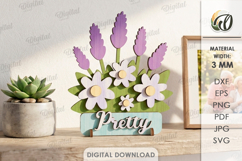3D Flower Stands Bundle Laser Cut. Floral Decor SVG Product Image 9