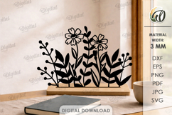 Flower Stand Laser Cut. Home Decor. Stand Decor SVG Product Image 1