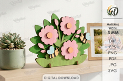 3D Flower Stands Bundle Laser Cut. Floral Decor SVG Product Image 11