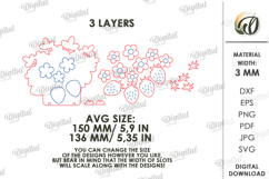 3D Flower Stand Laser Cut. Lavender Decor SVG. Strawberry Product Image 2
