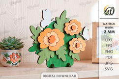 3D Flower Stands Bundle Laser Cut. Floral Decor SVG Product Image 13