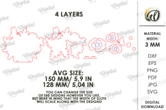 3D Flower Stand Laser Cut. Lavender Decor SVG. Butterfly Product Image 2