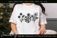 Floral Stems SVG Flower Illustrations T-shirt Mug Pillows Product Image 2