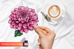 Flower Sticker, Flower Printable Sticker, Romantic Sticker Product Image 1