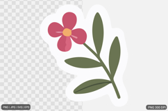 Cute Flower Sticker Design Bundle Product Image 9