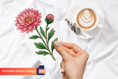 Flower Sticker, Decorative Floral Sticker, Tropical Flower Product Image 1