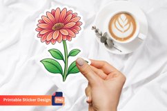 Flower Sticker, Botanical Sticker, Flower Decals Sticker Product Image 1