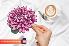 Flower Sticker, Flower Printable Sticker, Romantic Sticker Product Image 1