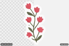 Cute Flower Sticker Design SVG PNG Product Image 1