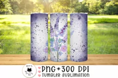 watercolor flower bouquet wrap for tumblers shown on a meadow background