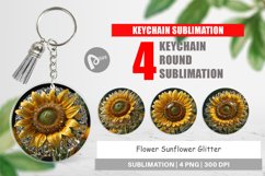 Keychain Flower Sunflower Glitter Product Image 1