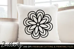 Flower SVG Cut File Floral Mandala SVG Flower Illustration Product Image 1