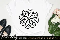 Flower SVG Cut File Floral Mandala SVG Flower Illustration Product Image 3