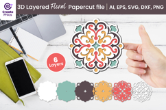 flower svg-flower craft svg-papercut file-laser cutting-floral svg-floral element-3d layered