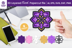 flower svg-flower craft svg-papercut file-laser cutting-floral svg-floral element-3d layered