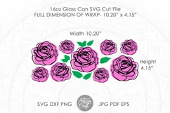 libbey glass can svg showing roses 
