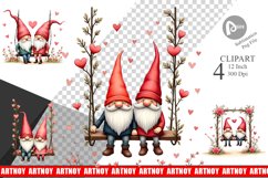 Flower Swing Gnome Clipart Product Image 1