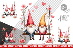 Flower Swing Gnome Clipart Product Image 1