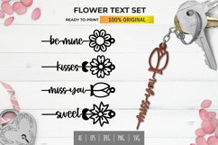 Romantic Texts with Flower Decorations Lasercut Design Set Product Image 1