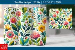 Spring floral pattern, Floral tumbler wrap, Spring tumbler Product Image 1