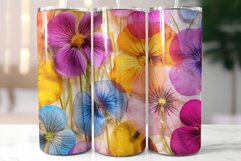 Rainbow Wild Flowers Tumbler|3d Herbarium Tumbler Wrap Product Image 9